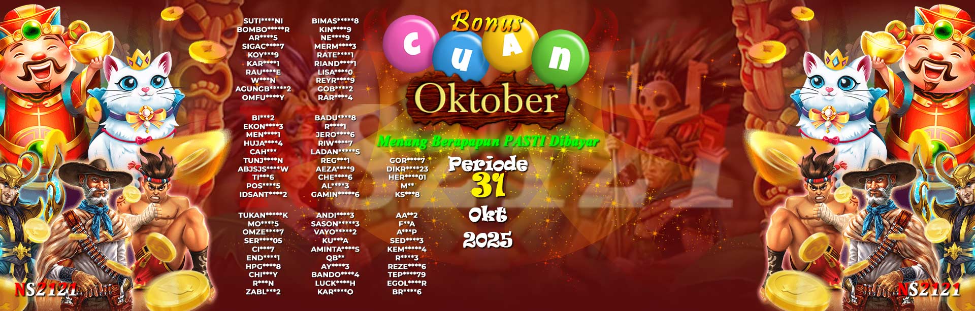 WINNER NOVEMBER UNTUNG NS2121