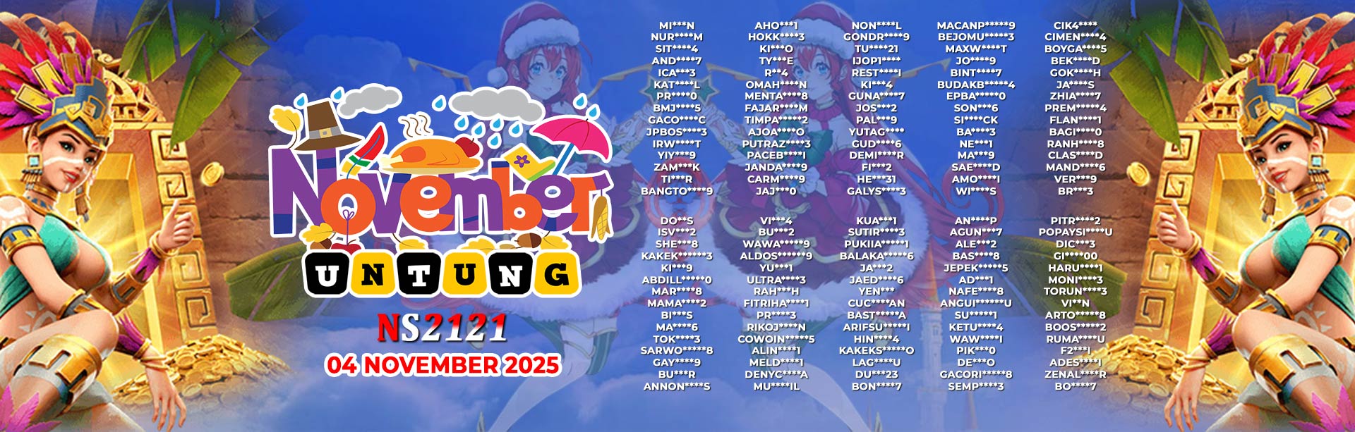 WINNER NOVEMBER UNTUNG NS2121