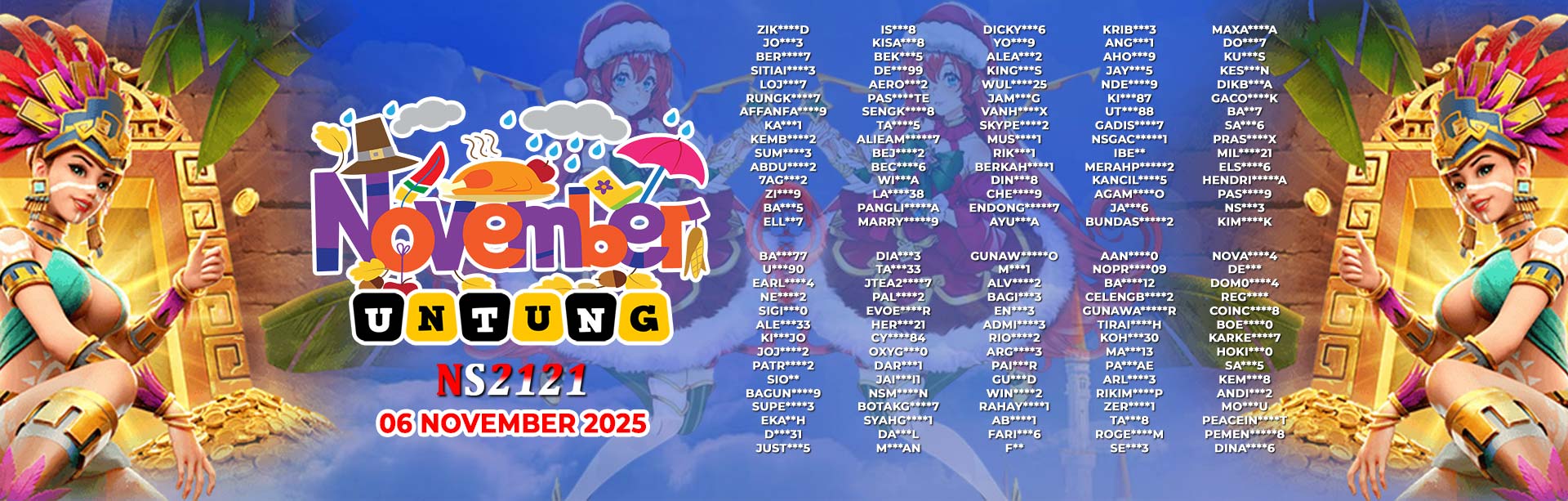 WINNER NOVEMBER UNTUNG NS2121