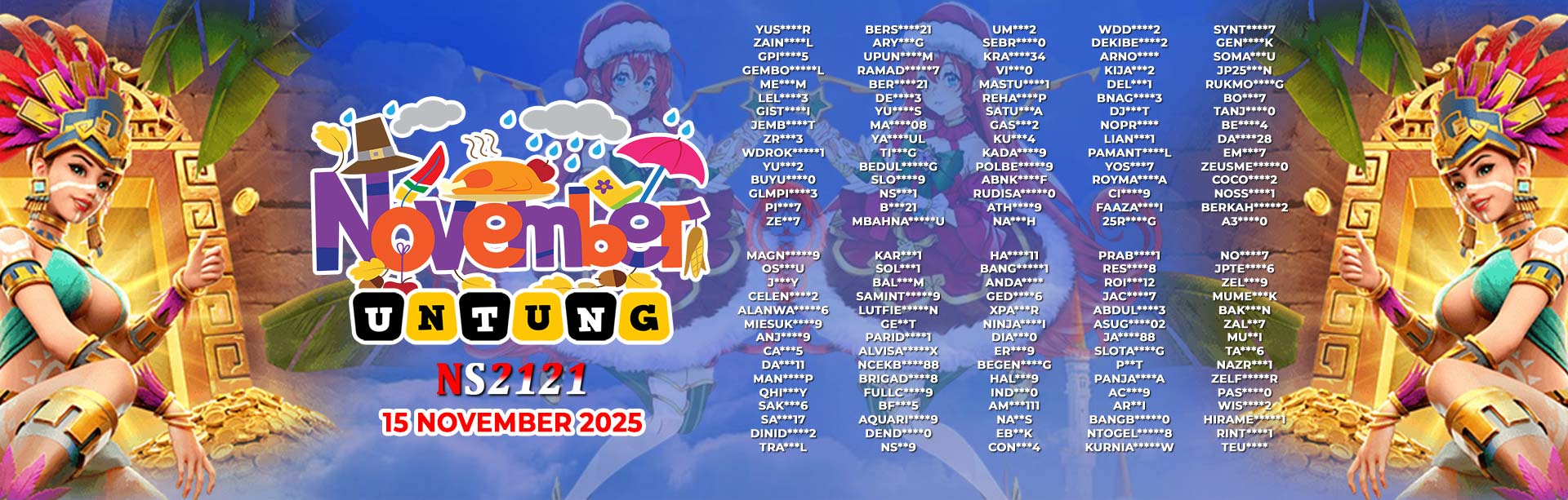 WINNER NOVEMBER UNTUNG NS2121