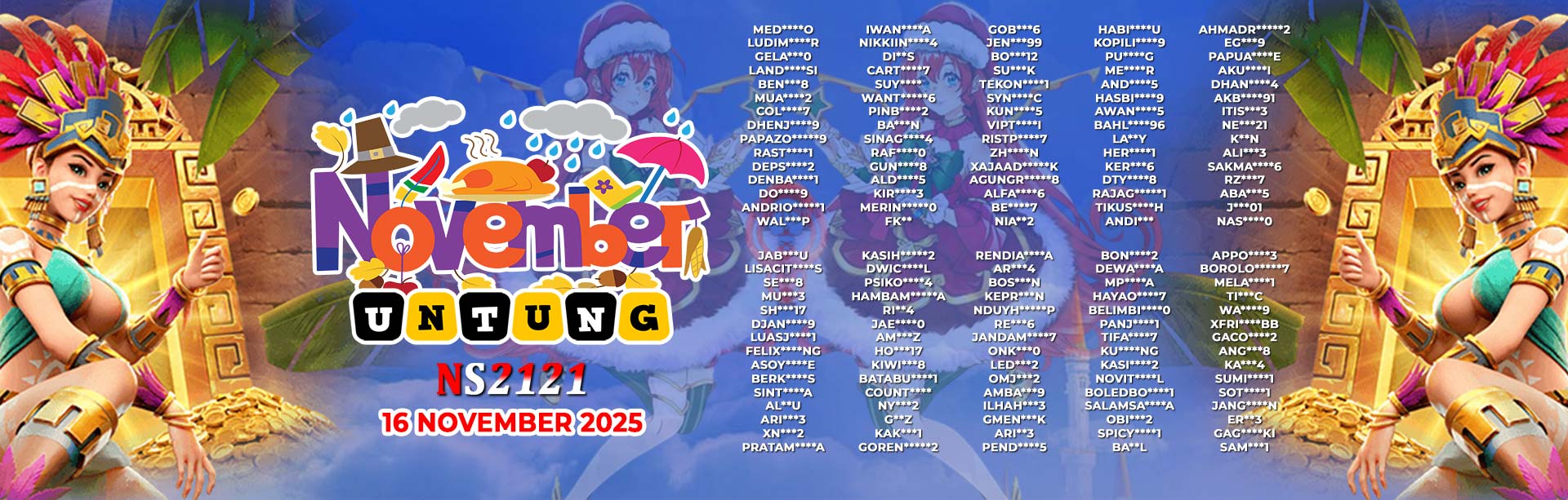 WINNER NOVEMBER UNTUNG NS2121