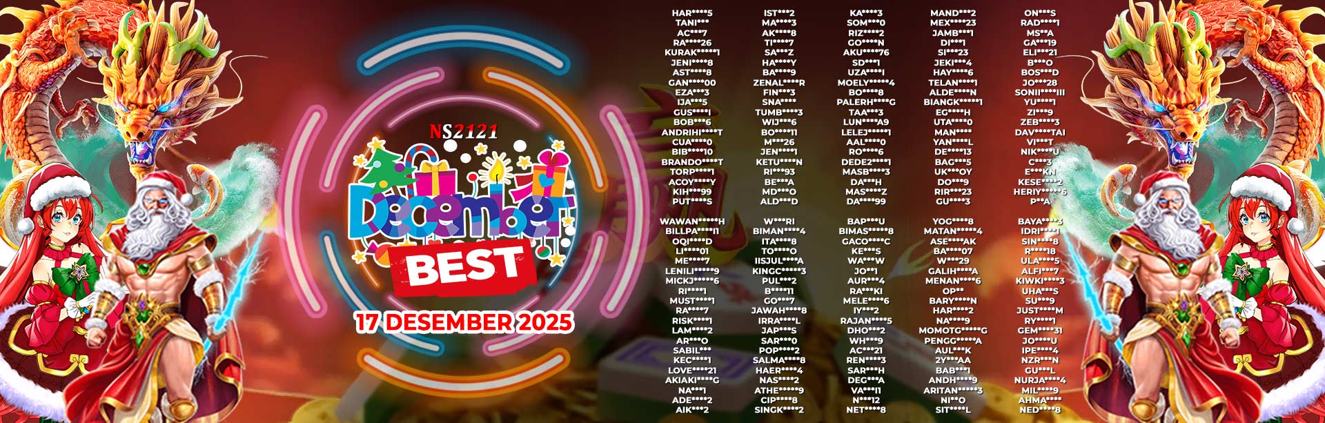 WINNER DECEMBER BEST NS2121